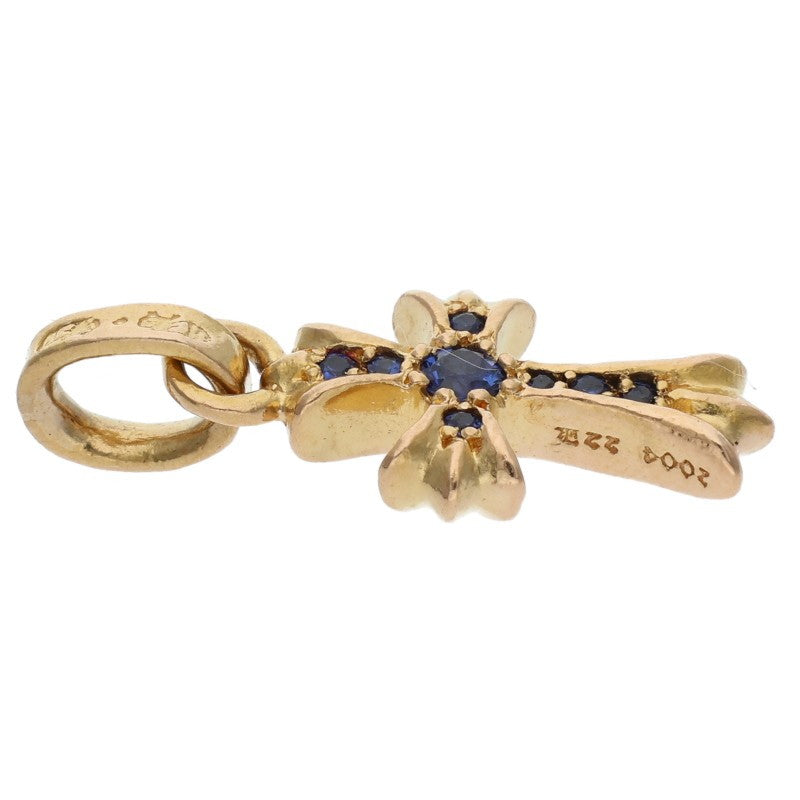 Chrome Hearts 22K Baby Fat Pave Blue Sapphire Charm Multi