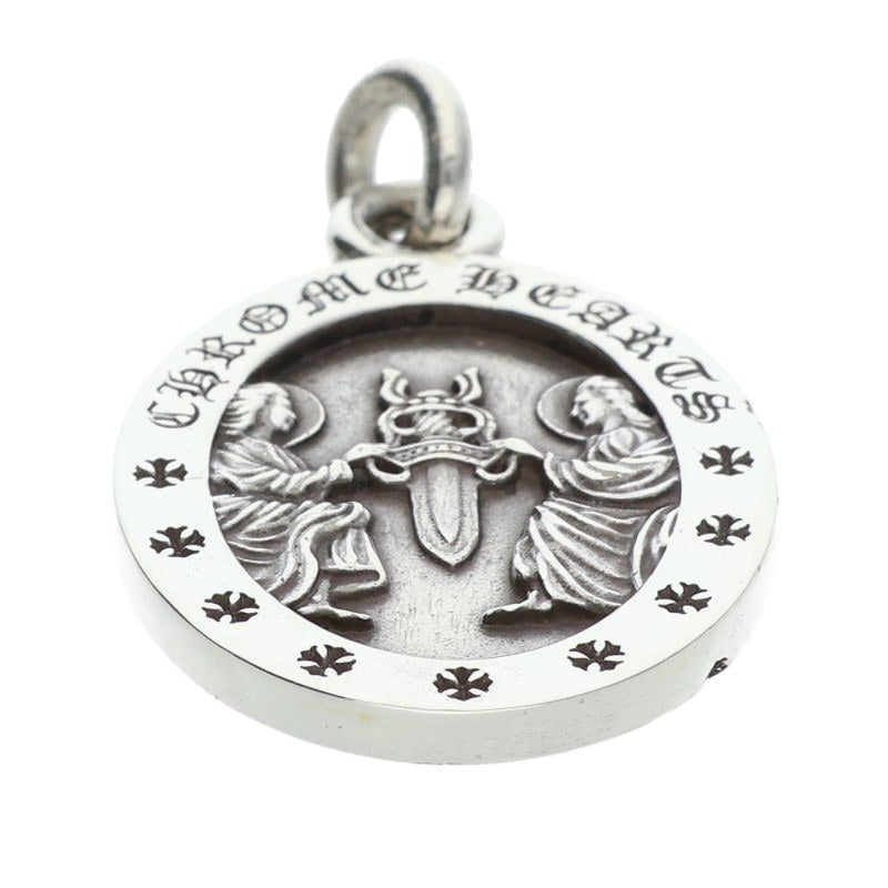 Chrome Hearts Angel Medal Oval Silver Pendant