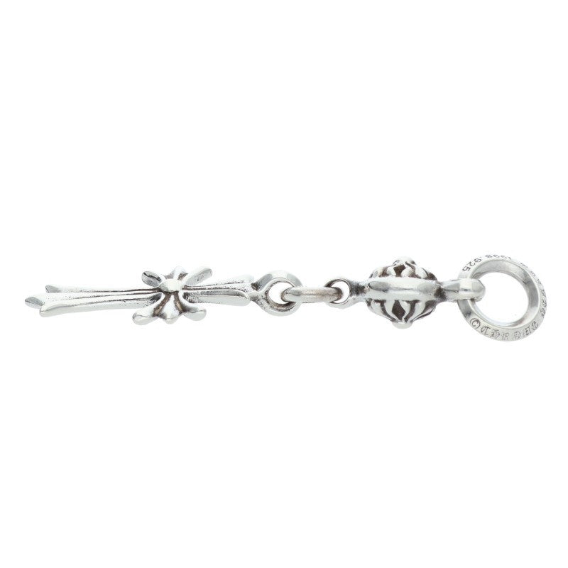 Chrome Hearts 1 Ball Tiny CH Cross Charm .925 Size Silver