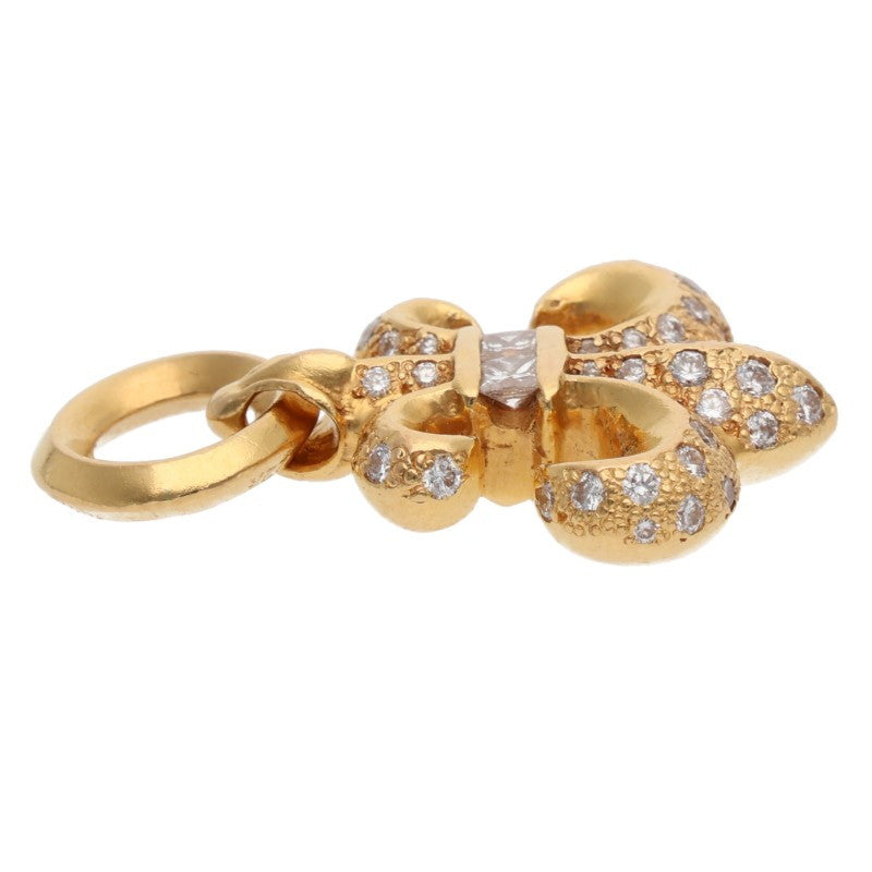 Chrome Hearts 22K BS Fleur Pave Diamond
