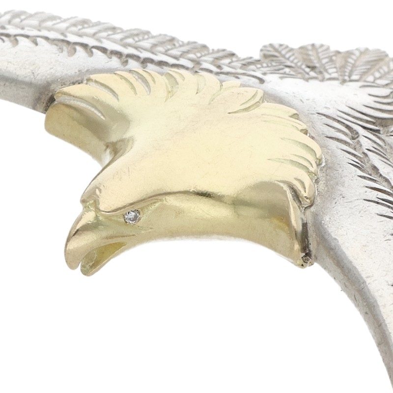 WING ROCK Eagle Pendant Top Diamond-L Silver Size ONE SIZE
