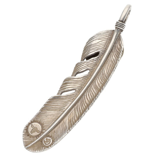 TADY & KING Two-Tone Heart K18 Feather Right Pendant Size L