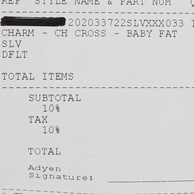 Chrome Hearts Babyfat Cross Charm Silver Size ONE SIZE