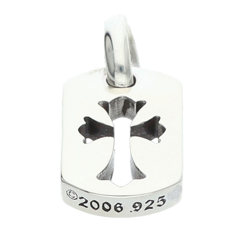 Chrome Hearts Tiny Cutout Cross Dog Tag Silver Size ONE SIZE
