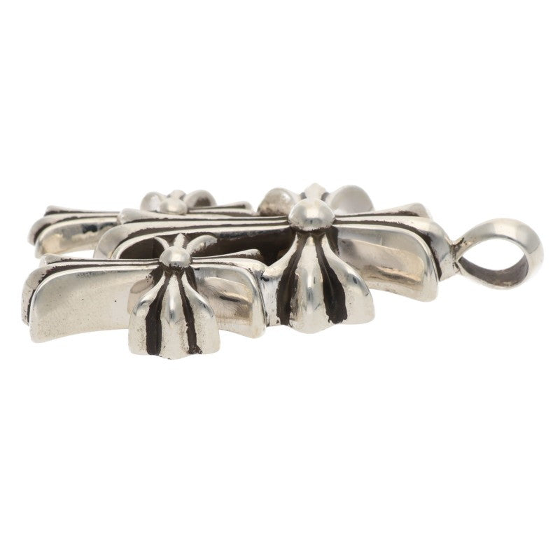 Chrome Hearts Small Triple CH Cross Silver 925 Size ONE SIZE