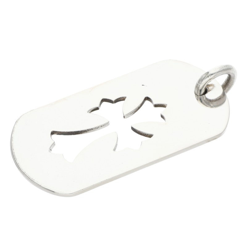 Chrome Hearts Cutout Cross Dog Tag Silver 925