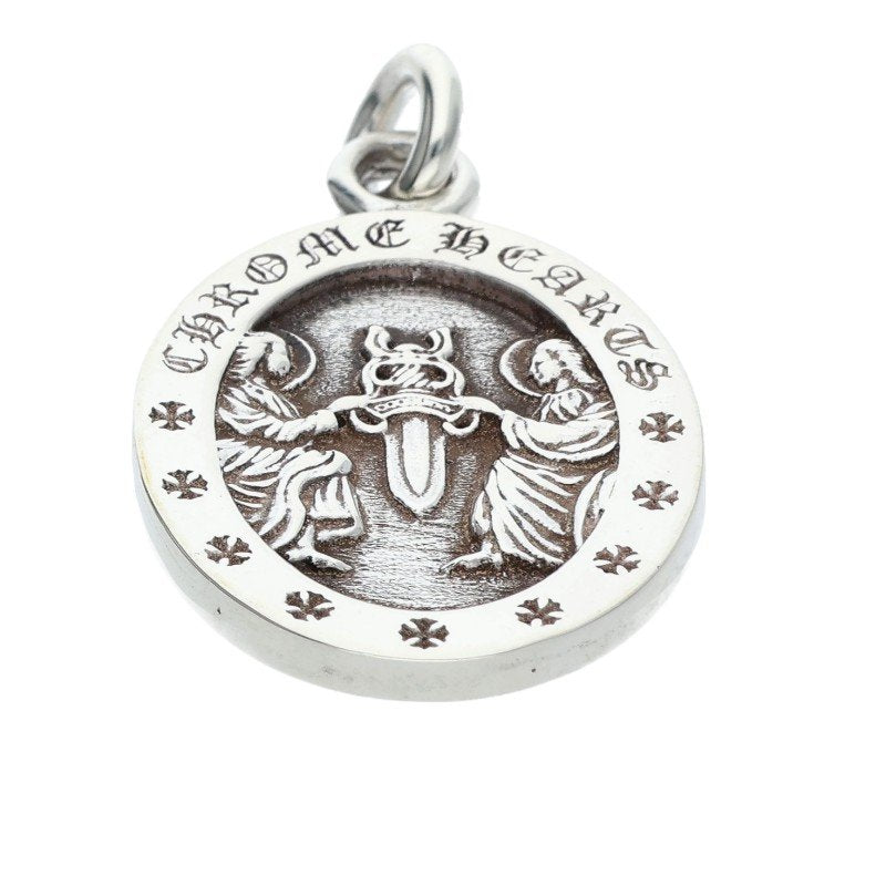 Chrome Hearts Angel Medal Oval Silver Pendant Size ONE SIZE
