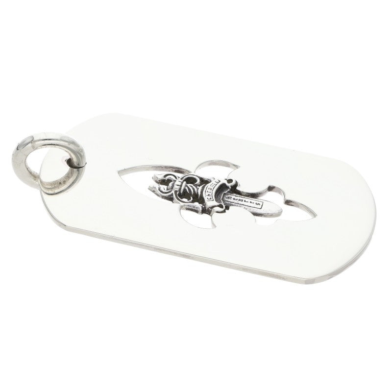 Chrome Hearts Large Fleur Dagger Tag Pendant Size ONE Silver