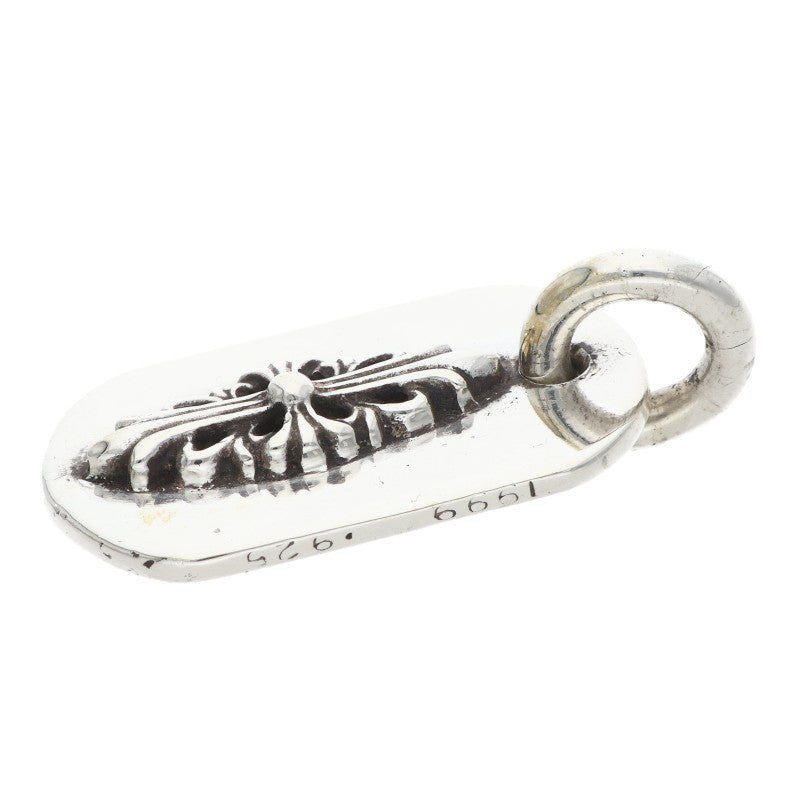 Chrome Hearts Raised Dog Tag Charm Silver
