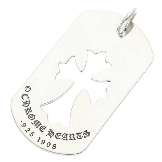Chrome Hearts LRG CO CRS Dog Tag 925 Silver Necklace