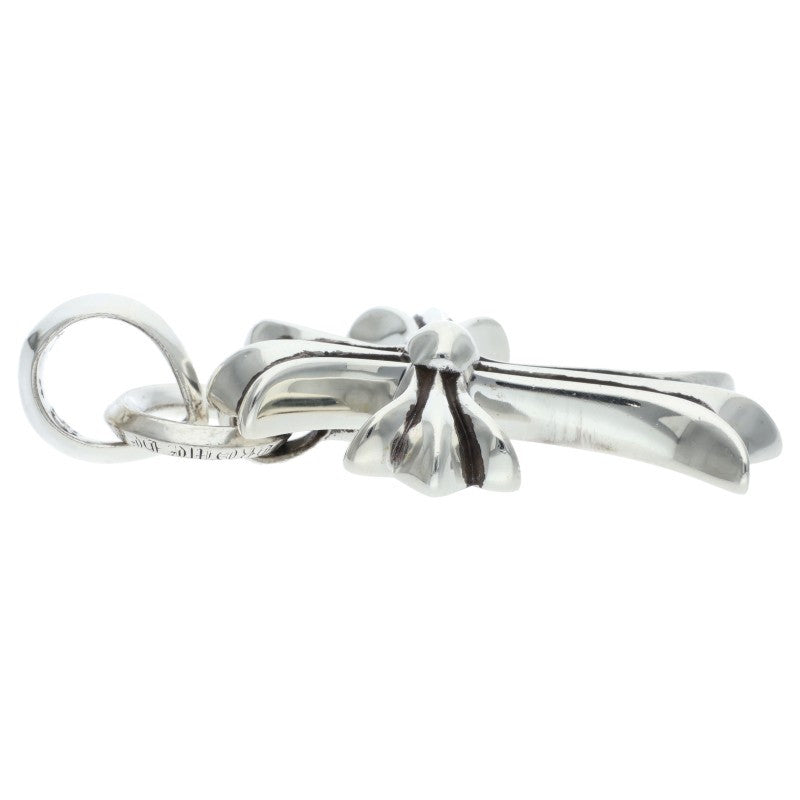 Chrome Hearts Small CH Cross W Bale Silver Necklace
