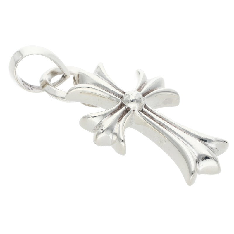 Chrome Hearts Small CH Cross W Bale Sterling Necklace Silver