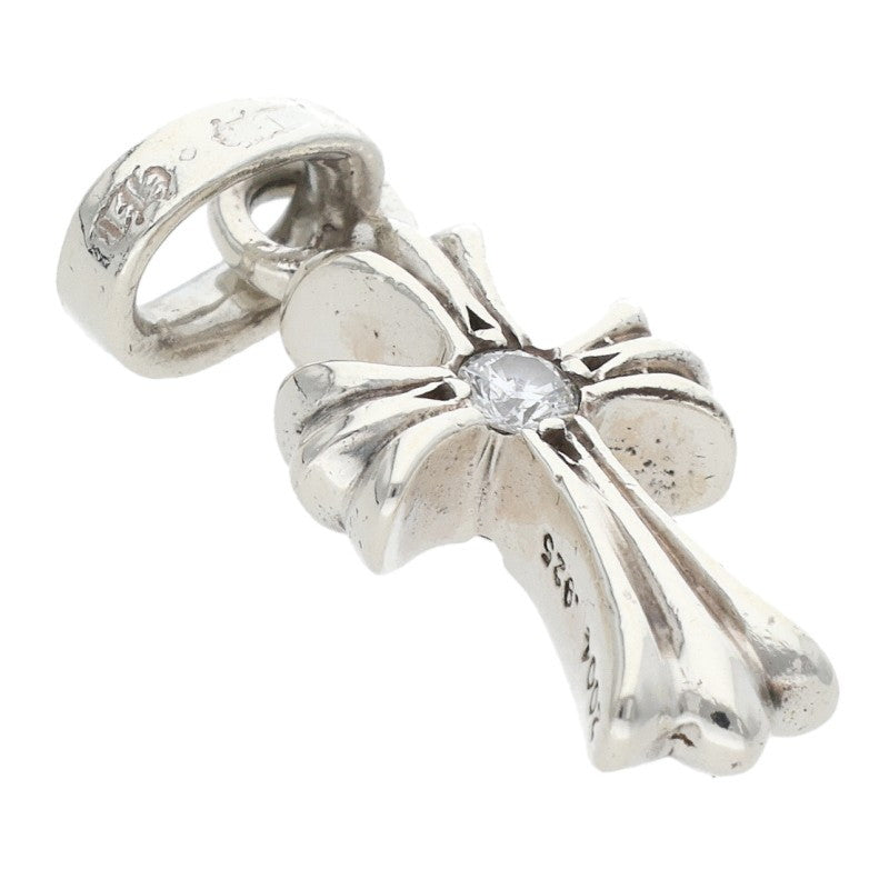 Chrome Hearts CRS BBYFAT DMND Silver Diamond Charm Necklace
