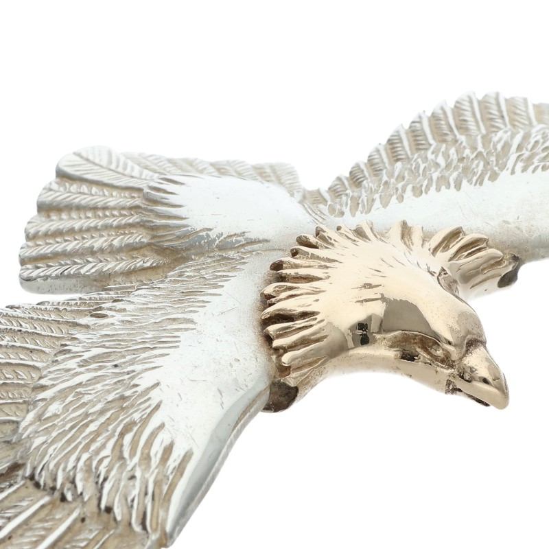 Catalonia K10 Gold Head Large Eagle Silver Combo Pendant