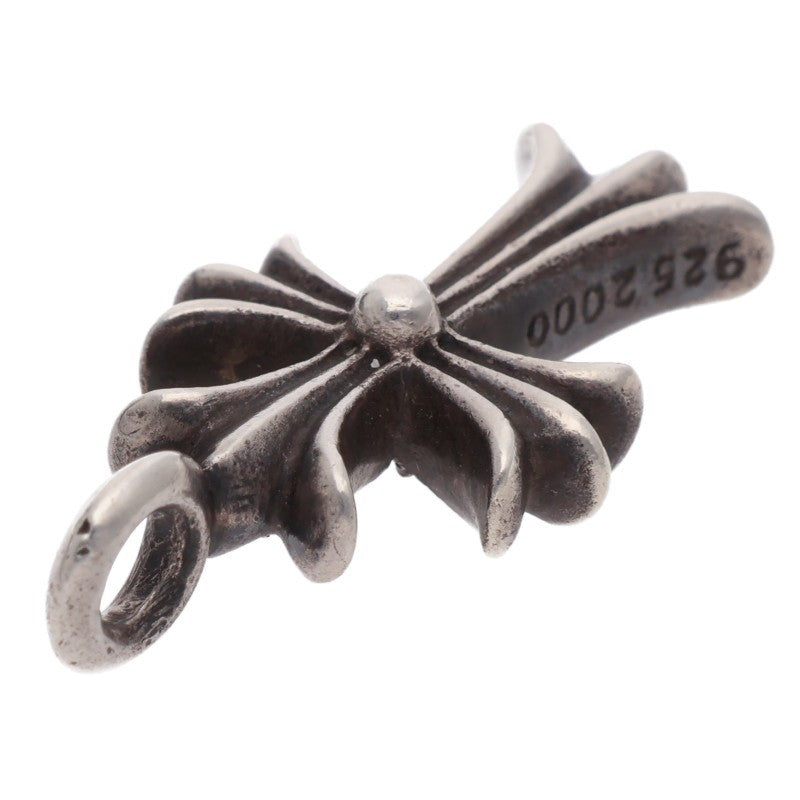 Chrome Hearts Tiny Fat Cross PAVE Diamond Pendant Silver