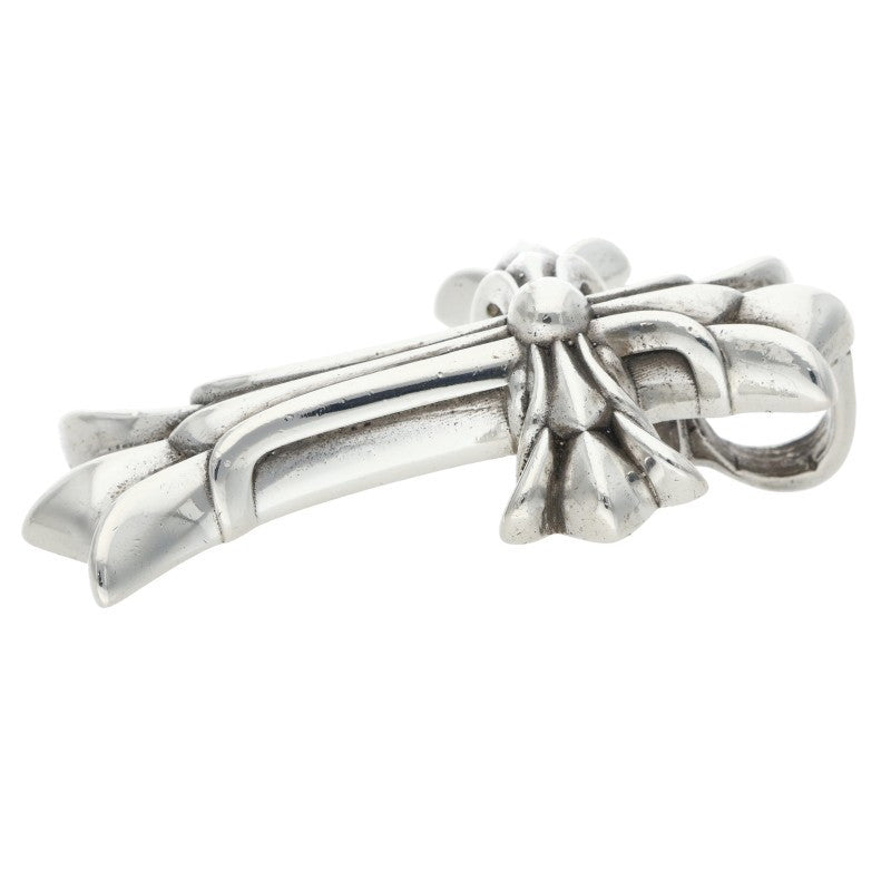 Chrome Hearts Small Double CH Cross Silver Pendant