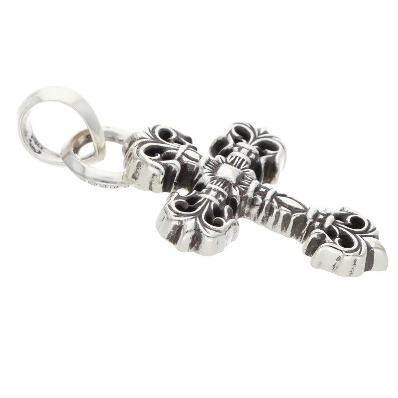 Chrome Hearts FILIG CROSS-XSM W BALE Silver Necklace