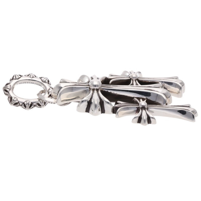 Chrome Hearts 925 Silver Triple CH Cross Large Pendant