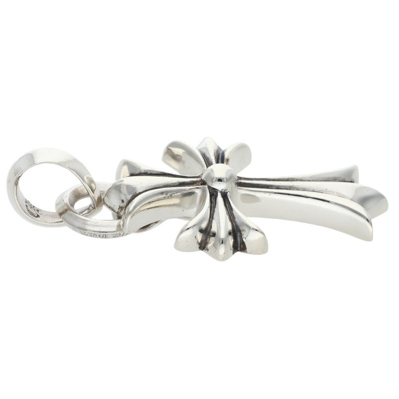 Chrome Hearts Small CH Cross W Bale Silver Necklace