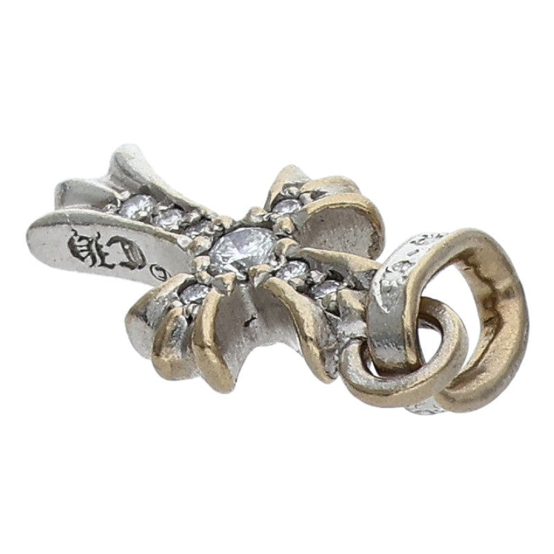 Chrome Hearts Baby Fat Cross Pave Diamond Charm 18K WG