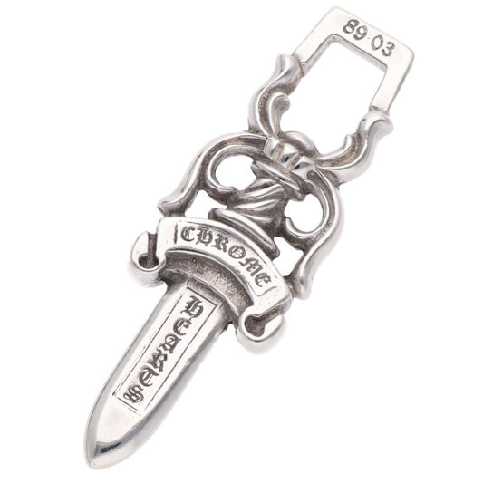 Chrome Hearts #10 Dagger Silver Pendant Necklace