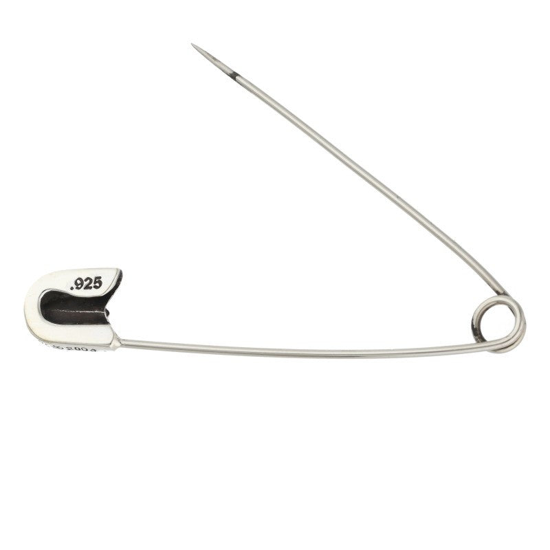 Chrome Hearts SAFETYPIN LG 1DIA Silver Pendant Silver/Clear