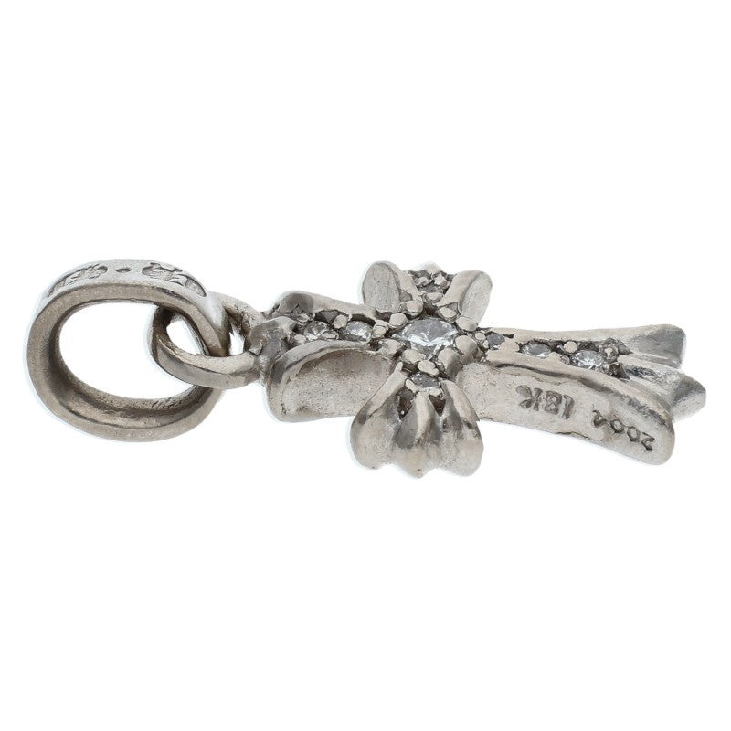 Chrome Hearts 18K White Gold Babyfat Pave Diamond Charm