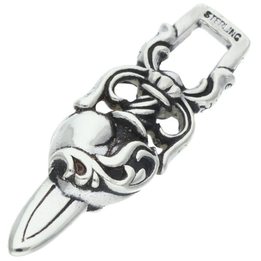 Chrome Hearts Dagger Heart Sterling Silver Necklace