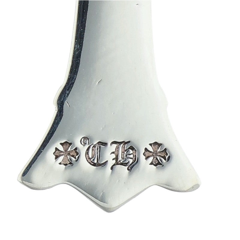 Chrome Hearts Small Double CH Cross Necklace Silver