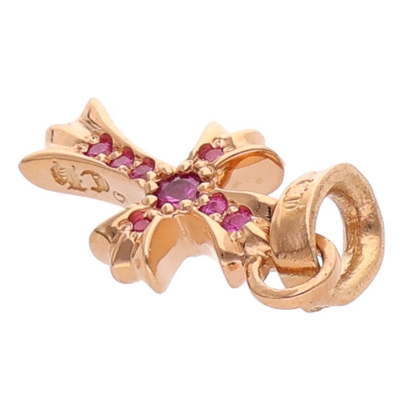 Chrome Hearts 22K Baby Fat Cross PAVE Pink Sapphire Charm