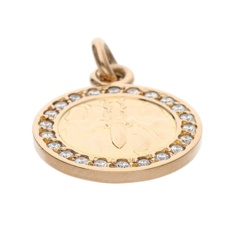 Chrome Hearts 22K Pave Diamond Angel Medal Charm Necklace