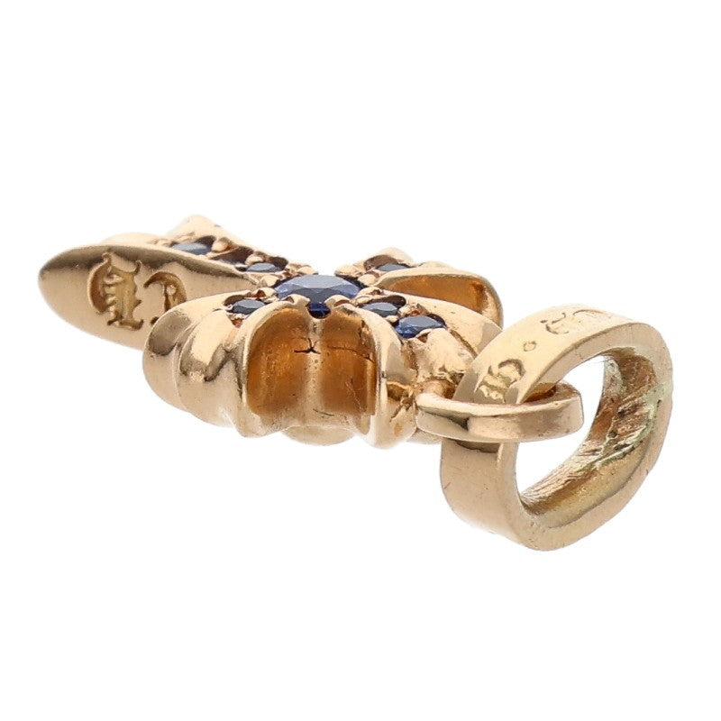 Chrome Hearts 22K Babyfat Pave Blue Sapphire Charm Multi