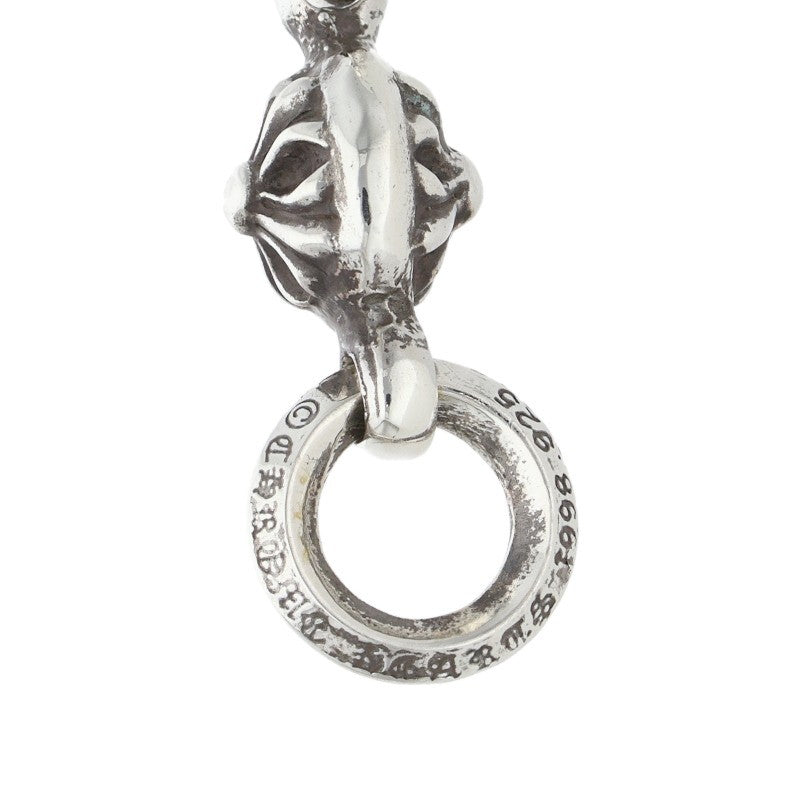 Chrome Hearts 1 Ball Tiny CH Cross Charm Necklace Silver