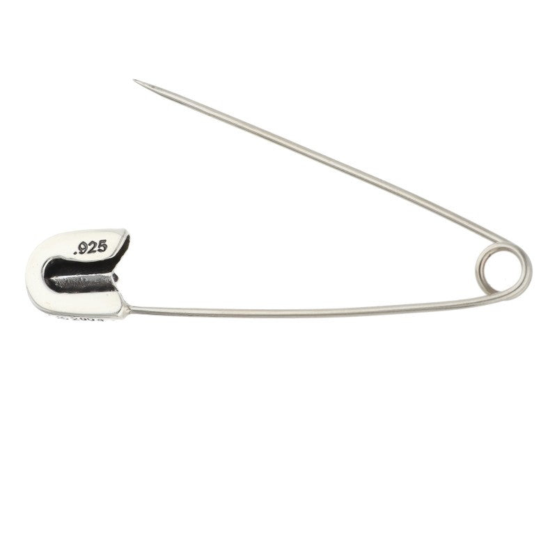 Chrome Hearts Large Safety Pin 1-Diamond Silver Multi