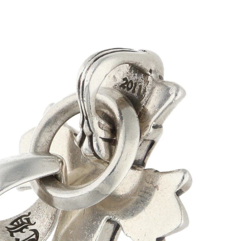 Chrome Hearts Small Double CH Cross Pave Diamond Pendant
