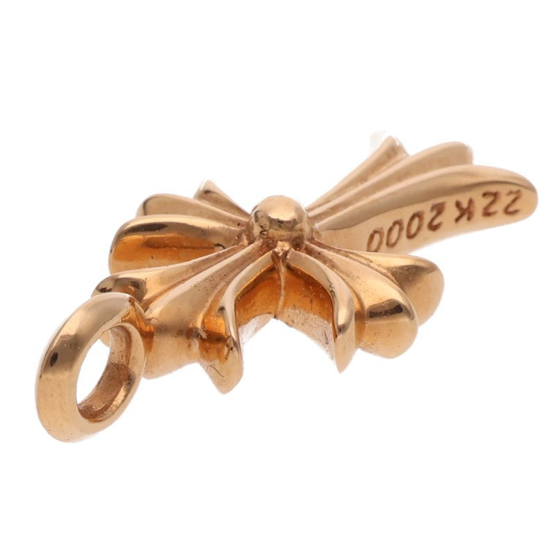 Chrome Hearts 22K Tiny Fat Cross Pave Ruby Gold Necklace