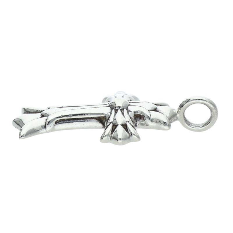 Chrome Hearts Double CH Cross Silver Necklace Charm