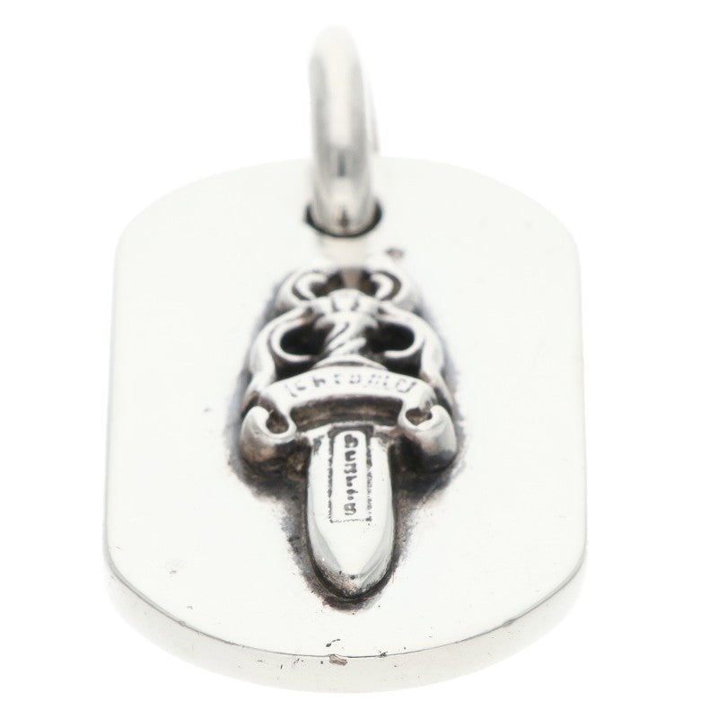 Chrome Hearts Dagger Dog Tag Silver Pendant