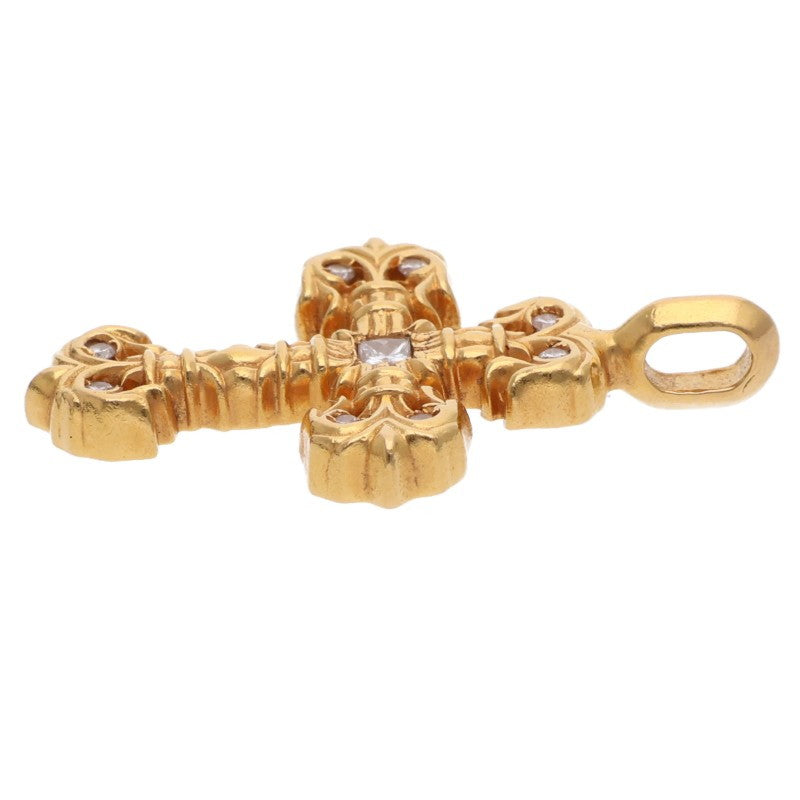Chrome Hearts 22K Tiny Filigree Pave Diamond Charm