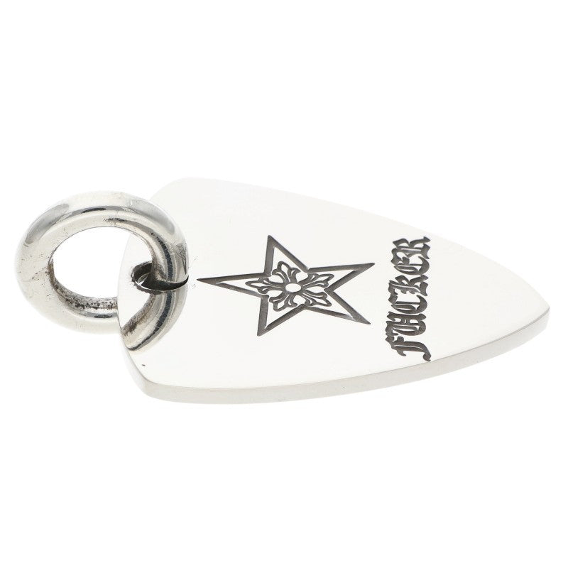 Chrome Hearts Guitar Pick Pendant Silver Necklace