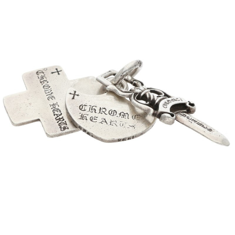 Chrome Hearts 925 Three Trinkets OLD Silver Necklace