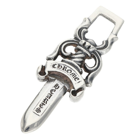 Chrome Hearts #10 Dagger Silver Pendant Necklace