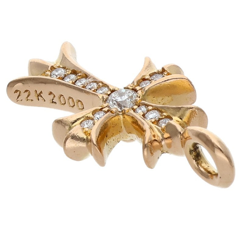 Chrome Hearts 22K Pave Diamond Tiny Fat Cross Pendant Multi