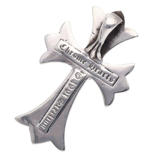 Chrome Hearts Small CH Cross Sterling Silver Necklace Top