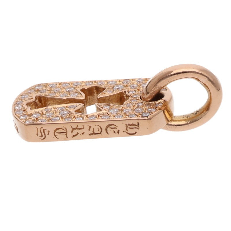 Chrome Hearts 22K PAVE Diamond Tiny Cross Dog Tag