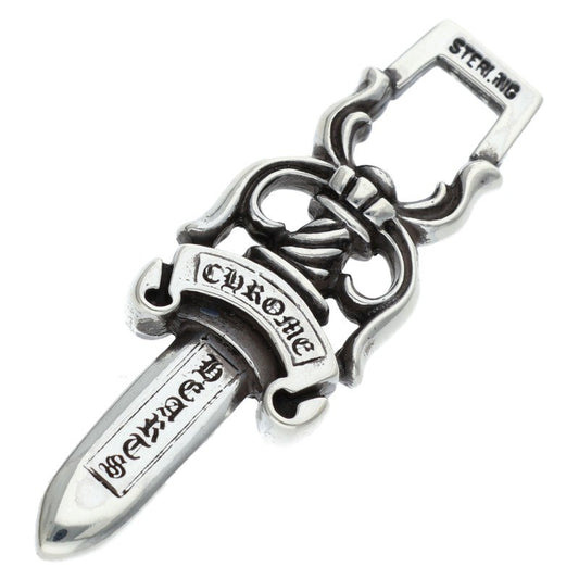 Chrome Hearts #10 Dagger Silver Pendant Necklace