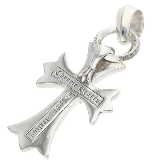 Chrome Hearts Small CH Cross w/ Bale Sterling Necklace Top