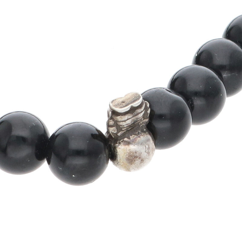 Chrome Hearts Beaded bracelet Black x Silver (Silver 13.94g)