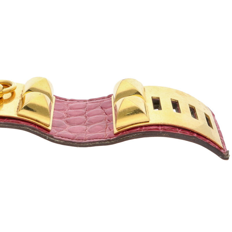 HERMES Collier de Chien Alligator Bracelet Size ONE SIZE