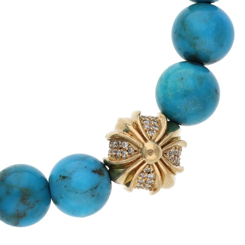 Chrome Hearts 22k Turquoise Bead Bracelet